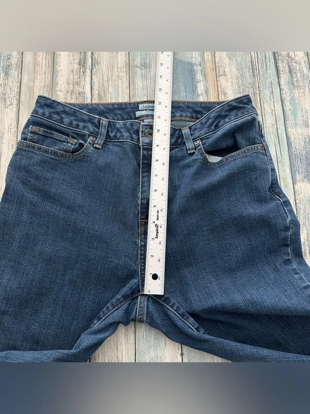 L.L. Bean Jeans Classic Fit Womens 10 Denim 30” Waist Straight Mid  Rise Blue